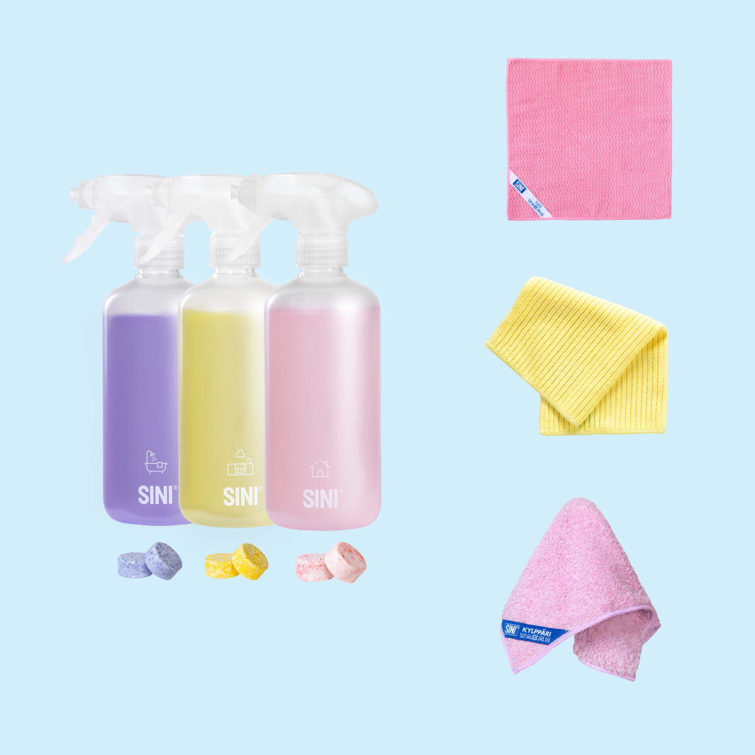 3 Sprays + Microfibre Cloths Bundle